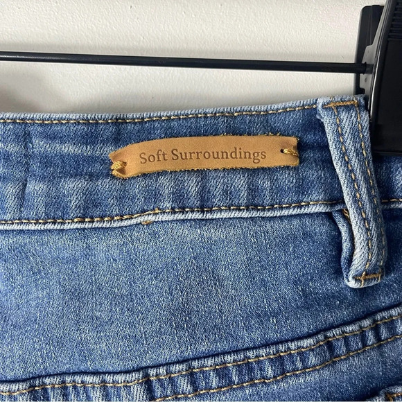 Soft Surroundings Raw Hem Denim Capri’s Women's Size 10 Petite - Picture 4 of 7